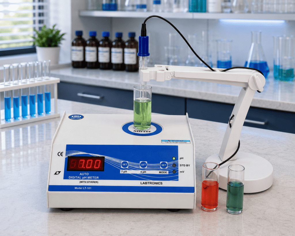 AUTO pH METER (WITH STIRRER)