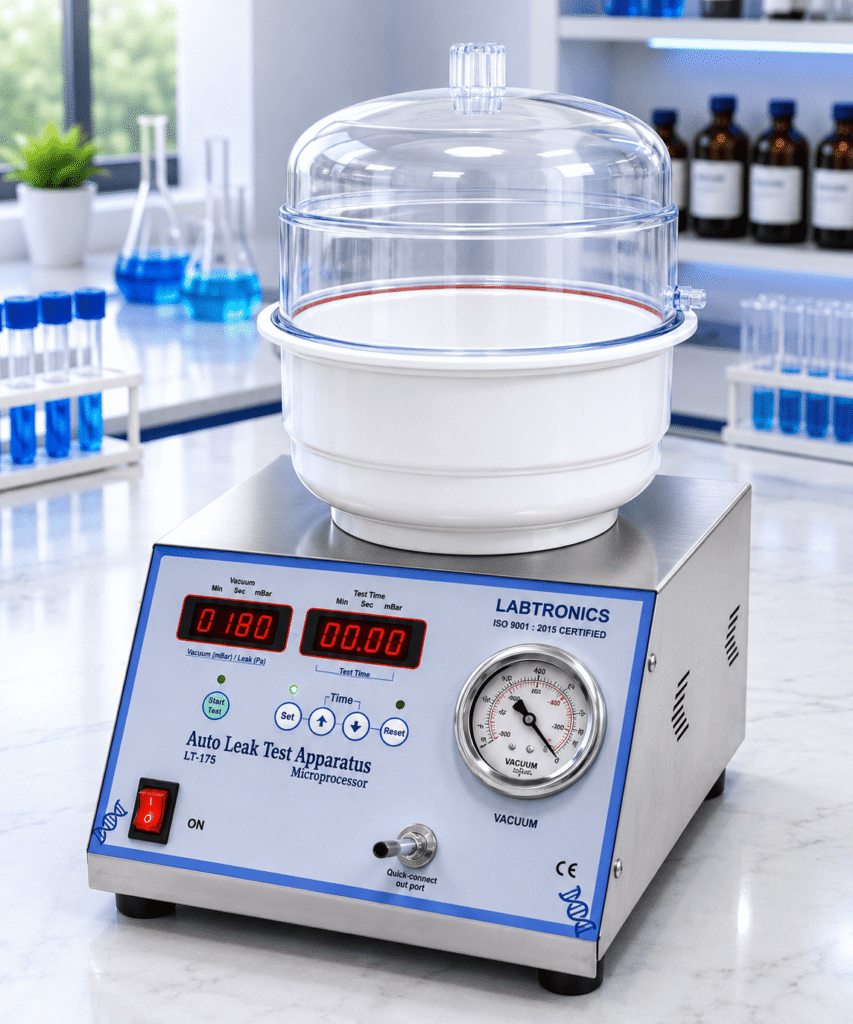 Microprocessor Auto Leak Test Apparatus (12″ Desiccator)