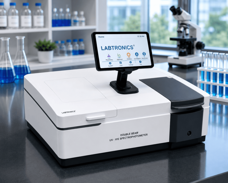 Double Beam Microprocessor UV-VIS Spectrophotometer (Touch Screen Tablet)