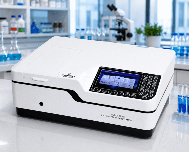 Double Beam Microprocesor UV-VIS Spectrophotometer – (8 Cell Holder)
