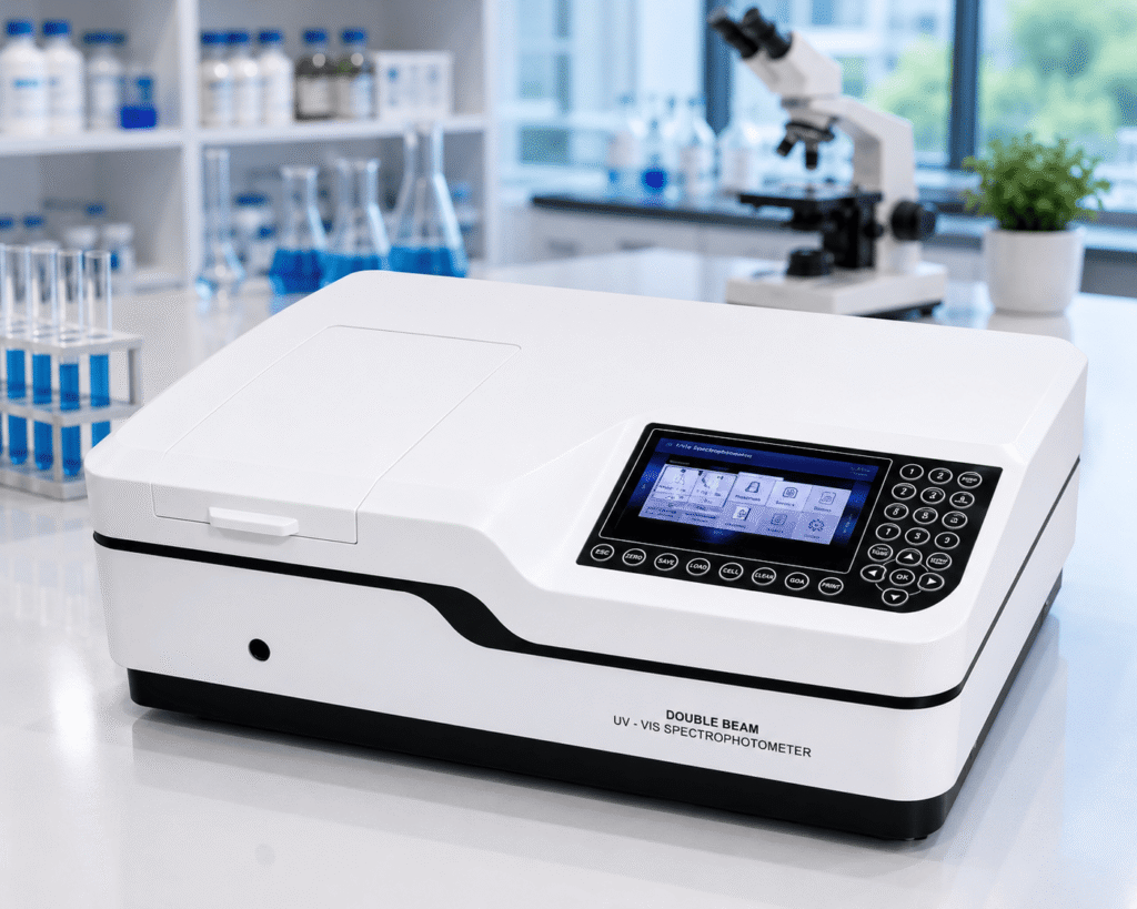 Double Beam Microprocessor UV-VIS Spectrophotometer (Xenon Lamp)