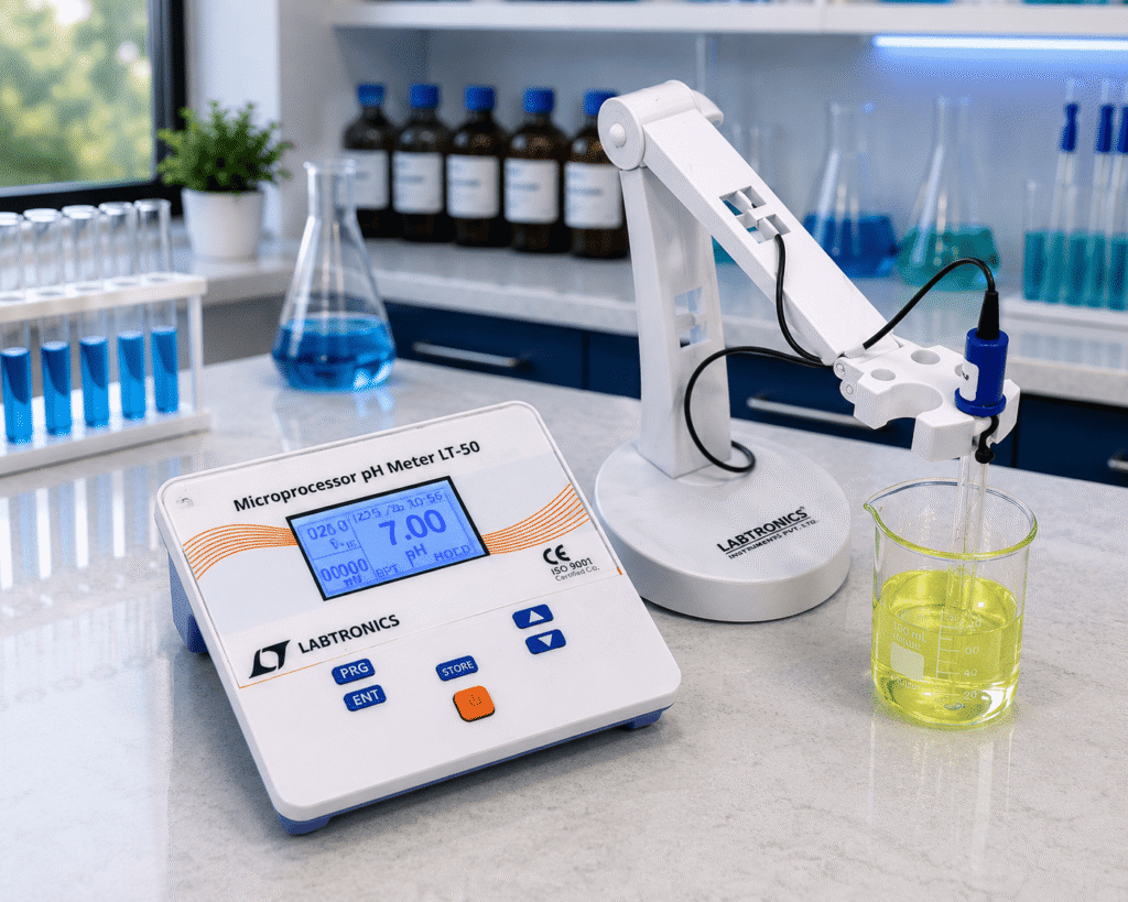 Microprocessor pH/Temperature/mv meter