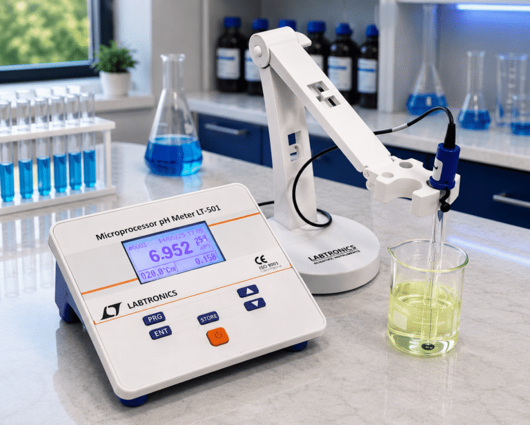 Microprocessor pH/Temperature/mv meter (Graphical display)