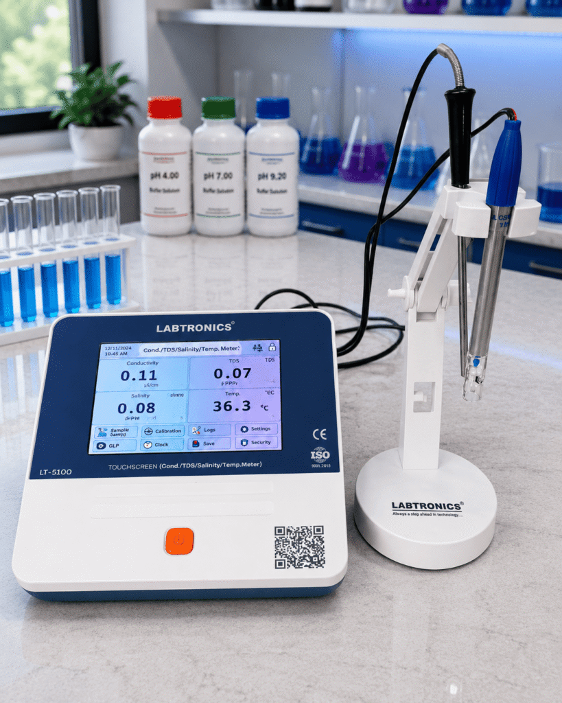 Touch Screen Microprocessor Conductivity/TDS/Salinity/Temp. Meter