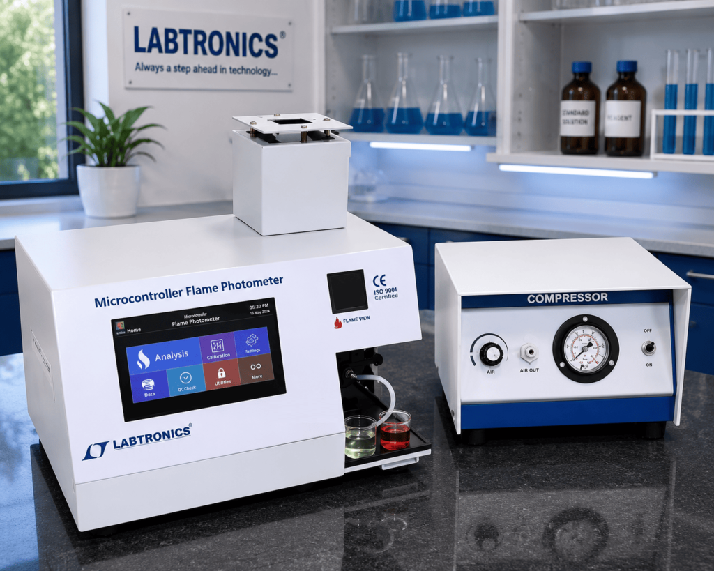 Touch Screen Microprocessor Flame Photometer