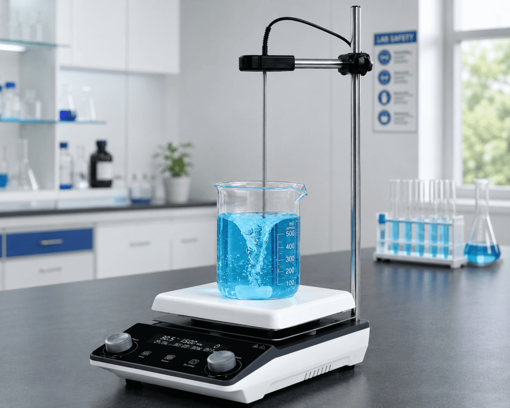 Digital Magnetic Stirrer With Hot Plate Backlit LCD